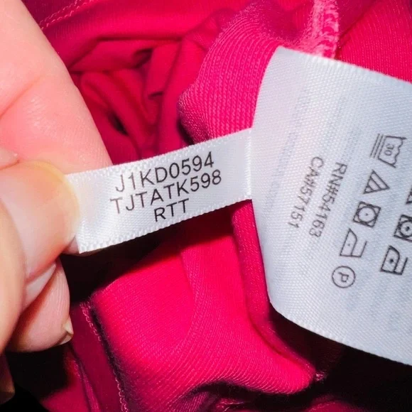 TOMMY Hilfiger Pink Short Sleeve Knit Dress XL NWT - Picture 8 of 10